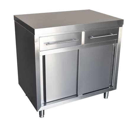 stainless steel bench cabinet|stainless steel bench with cupboards.